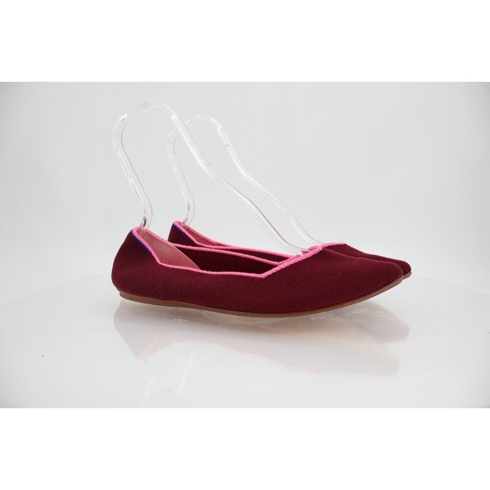 Rothys Pointed Toe Ballet Flat 11.5 Wool Blend Currant Pink Limited Edition Shoe